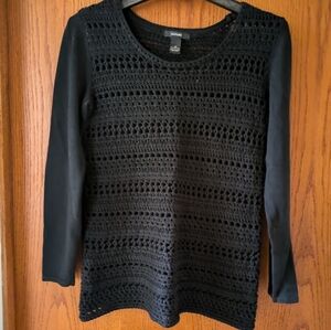 Alfani Black knit tunic Size XSp